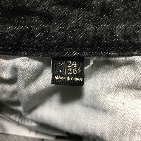 Abercrombie Fitch High Rise Cropped Flare Jeans Women’s 24/26R Black Gray - Picture 11 of 11